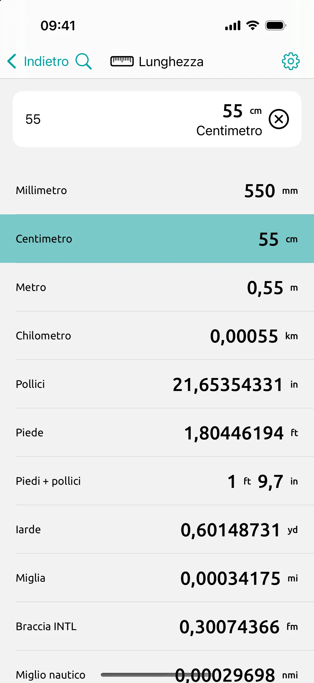 Schermata lunghezza: un bagaglio a mano di 55 cm misura 21,65 pollici